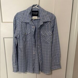 Wrangler Boys Pearl Snap Checkered Shirt